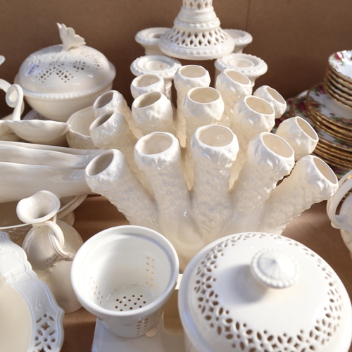 311 - A large quantity of various cream ware, makers include Royal Creamware, Leedsware, Authentic Leedswa... 