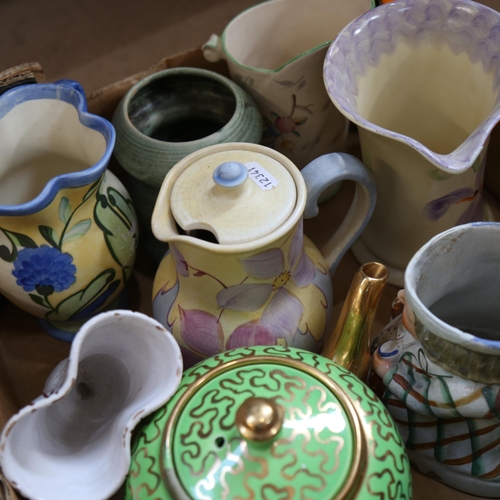 383 - Art Deco jugs, teapot and teaware