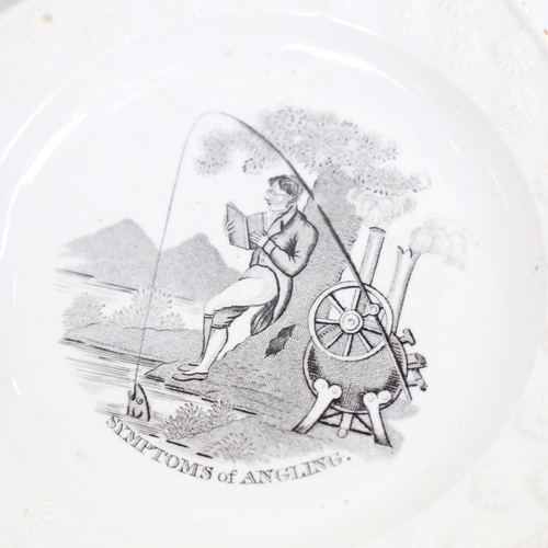 456 - 2 pairs of 19th century transfer printed nursery plates, largest 16cm across