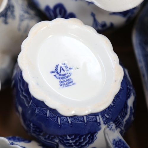 561 - Victorian Willow pattern china etc