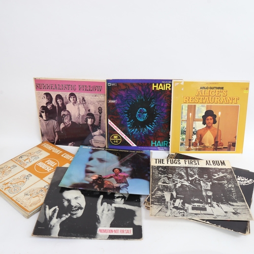 241 - Various Vintage vinyl LPs and records, including Jimi Hendrix, Jethro Tull, The Doors etc (boxful)