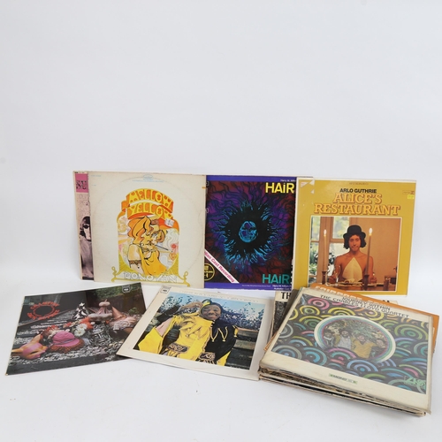 241 - Various Vintage vinyl LPs and records, including Jimi Hendrix, Jethro Tull, The Doors etc (boxful)