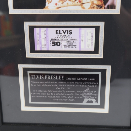 251 - ELVIS PRESLEY - an original 1977 Asheville Civic Centre Arena concert ticket, this show was cancelle... 