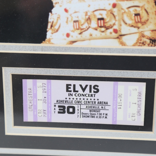 251 - ELVIS PRESLEY - an original 1977 Asheville Civic Centre Arena concert ticket, this show was cancelle... 