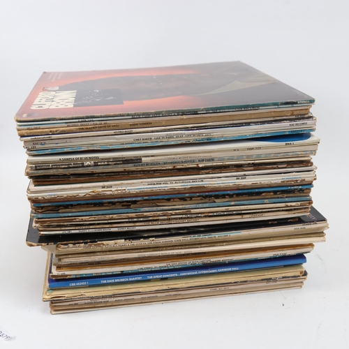 254 - Various Vintage vinyl LPs and records, including mostly jazz (boxful)