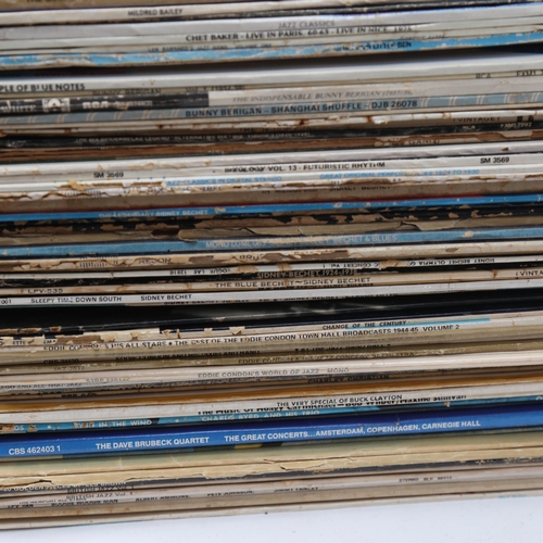 254 - Various Vintage vinyl LPs and records, including mostly jazz (boxful)