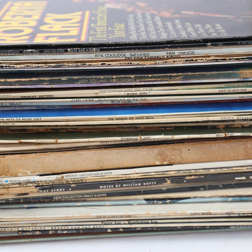 255 - Various Vintage vinyl LPs and records, including Billie Holiday, Nancy Wilson, Ella Fitzgerald etc (... 