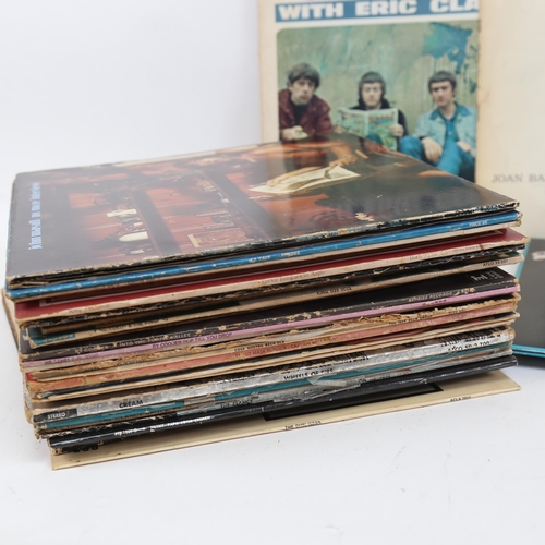 257 - Various Vintage vinyl LPs and records, including John Mayall, Joan Baez, John Lee Hooker etc (boxful... 