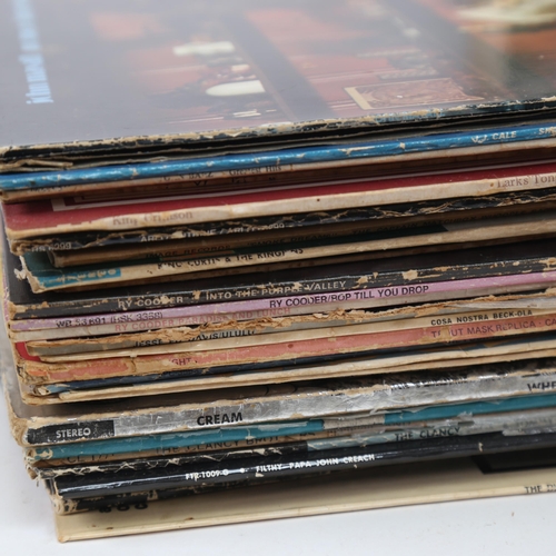 257 - Various Vintage vinyl LPs and records, including John Mayall, Joan Baez, John Lee Hooker etc (boxful... 