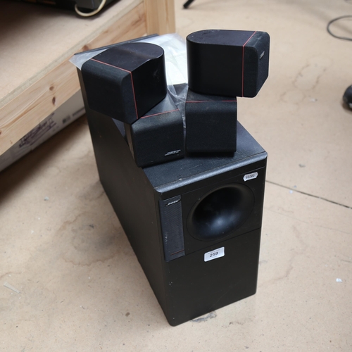 259 - BOSE - an Acoustimass 5 Series II speaker system, comprising 1 x pair cube speaker arrays, 1 x Acous... 