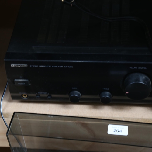 264 - A Pro-Ject turntable, and a Kenwood stereo integrated amplifier KA-1060 (2)