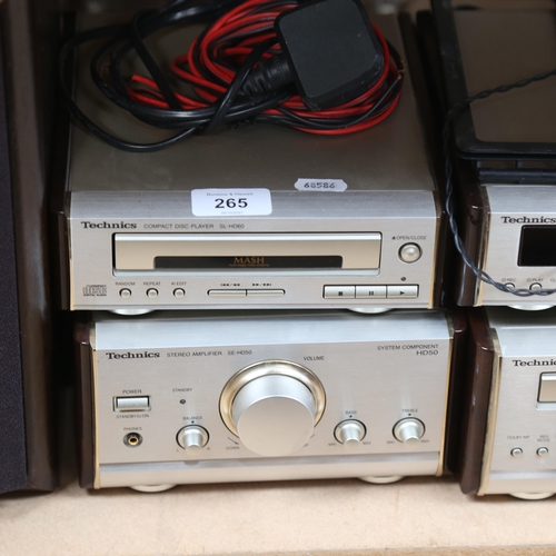 265 - TECHNICS - a Vintage stacking compact Hi-Fi system, comprising stereo amplifier, compact disc player... 