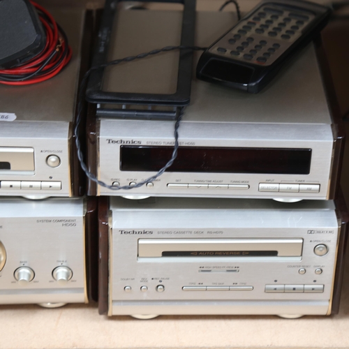 265 - TECHNICS - a Vintage stacking compact Hi-Fi system, comprising stereo amplifier, compact disc player... 