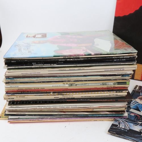 267 - Various Vintage vinyl LPs and records, including The Who, Eric Clapton, Pink Floyd etc (boxful)