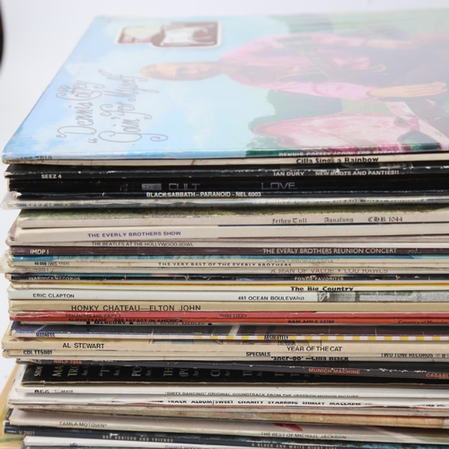 267 - Various Vintage vinyl LPs and records, including The Who, Eric Clapton, Pink Floyd etc (boxful)