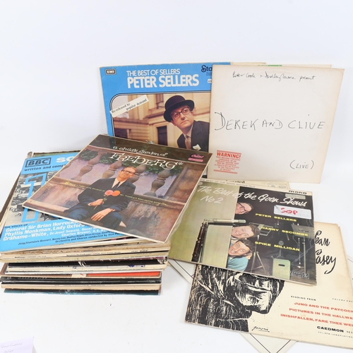 274 - Various Vintage vinyl LPs and records, including Arthur Askey, Peter Cook etc (boxful)