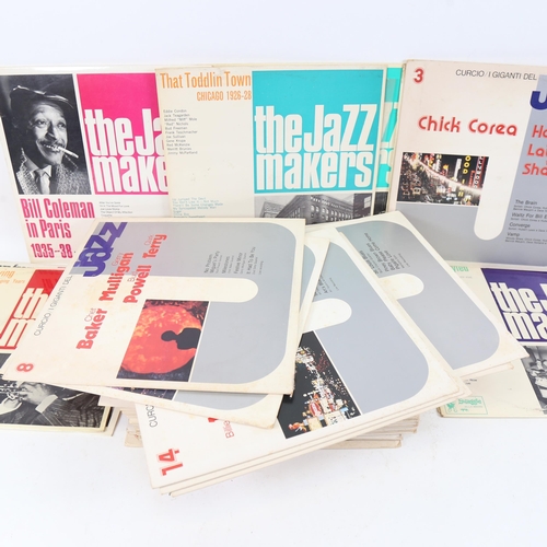 276 - Various Vintage Jazz Makers vinyl LPs and records, various artists (boxful)