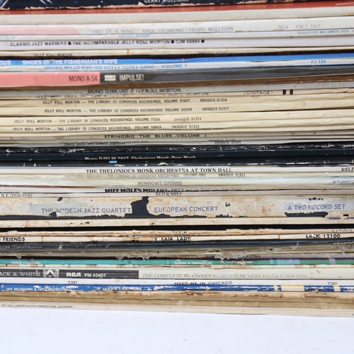 281 - Various Vintage vinyl LPs and records, including Leonard Cohen, Gerry Mulligan, Jelly Roll Morton et... 