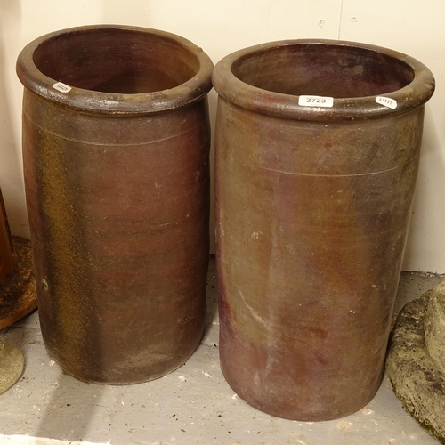 2723 - A pair of pots du lards, H50cm