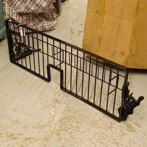 2736 - A wrought-iron Aga shelf, L97cm