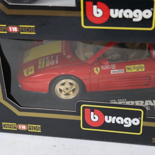 641 - 2 boxed Burago cars - Bugatti and Ferrari, and a Maisto Beetle (3)