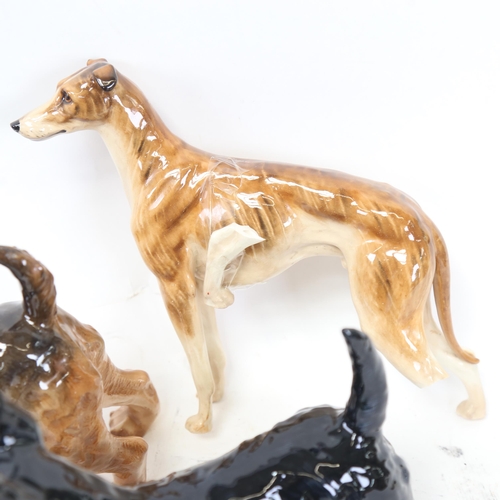 708 - 3 Royal Doulton Terriers, a horse, and a Doulton Greyhound A/F