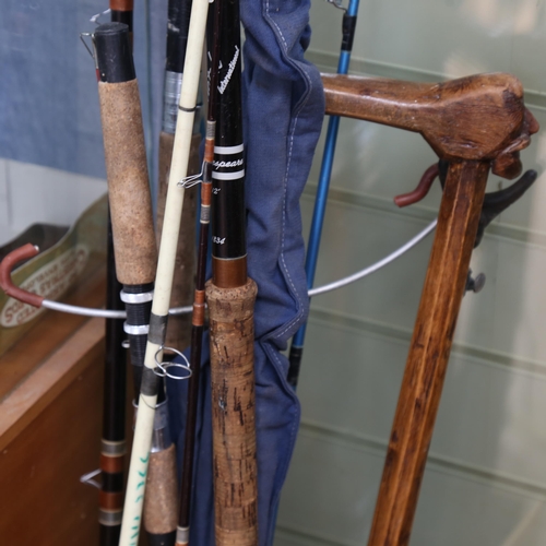 755 - Various Vintage fishing rods