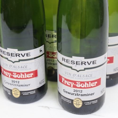 828 - 9 x 2012 Domaine Frey Sohler Gewurztraminer white wine