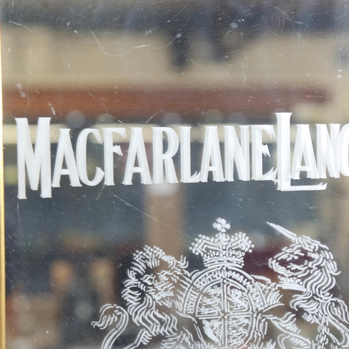 1022 - Teak-framed mirrored sign advertising Macfarlane, Lang & Co's Rich Cakes, with Royal crest, height 6... 