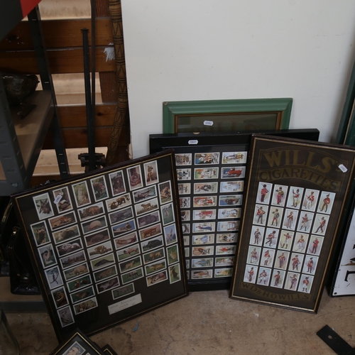 1115 - 8 framed sets of Vintage cigarette cards, including Wills's and Player's