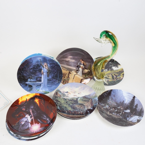 861 - A Murano glass swan, and various Danbury Mint Collector's plates