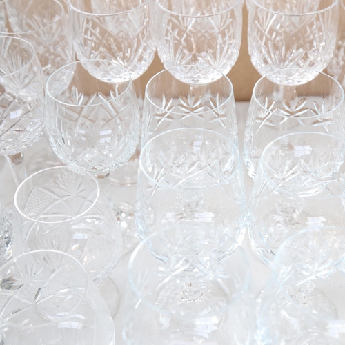 967 - A suite of crystal glassware, and other similar drinking glasses