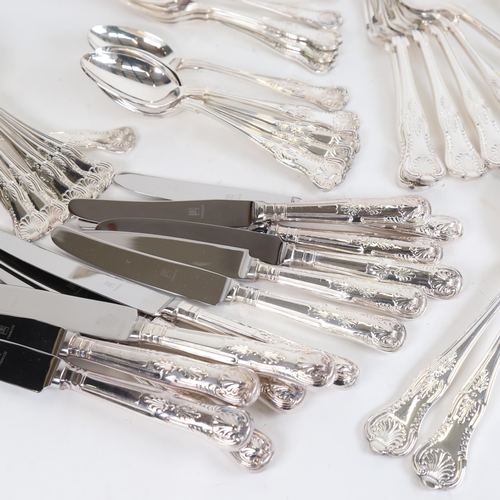 1265 - A suite of silver plated King's pattern cutlery for 6 people