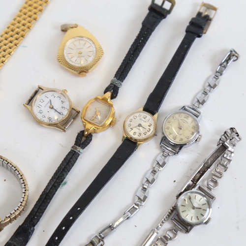 1275 - An Avia chrome plate wristwatch, and a quantity of ladies wristwatches, including Rotary and Sekonda