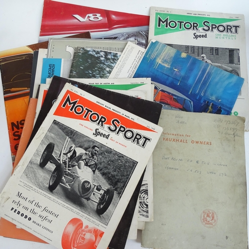 1001 - Motoring ephemera, a gong, table lamps, A Royal Stafford child's tea set etc.