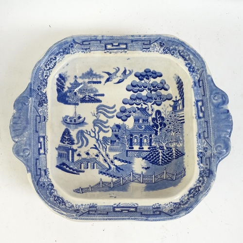 561 - Victorian Willow pattern china etc