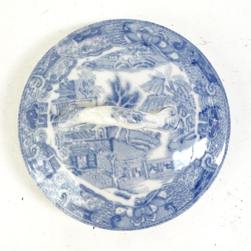 561 - Victorian Willow pattern china etc