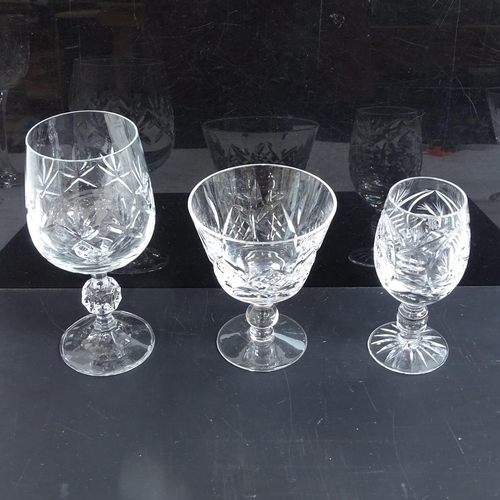 967 - A suite of crystal glassware, and other similar drinking glasses