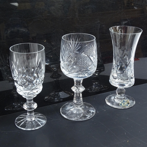 967 - A suite of crystal glassware, and other similar drinking glasses