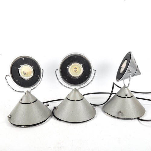 1574 - FA PORSCHE for Artemide, a sets of 3 Litech Mikado post modern spotlights, 1988, 1 with original lab... 