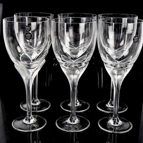 1601 - A set of 6 ROSENTHAL Studio-line Iris water glasses, with paper labels and etched base, height 21.5c... 