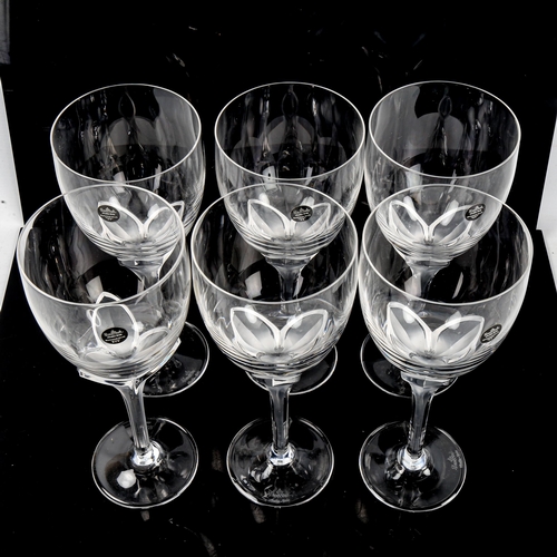 1601 - A set of 6 ROSENTHAL Studio-line Iris water glasses, with paper labels and etched base, height 21.5c... 