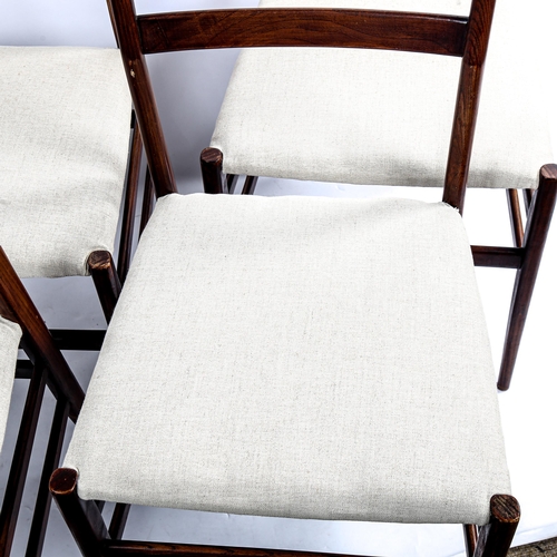 1603 - GIO PONTI for Cassina, Italy, a set of 4 1960s/70s Leggera chairs in stained ash