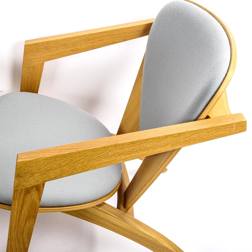 1617 - HANS WEGNER for Getama, Denmark, a pair of GE460 butterfly lounge chairs in oak, designed 1975, made... 