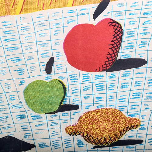 1624 - DAVID HOCKNEY, colour print, 2 apples and 1 lemon and 4 flowers, signed in the plate, 32cm x 52cm, f... 