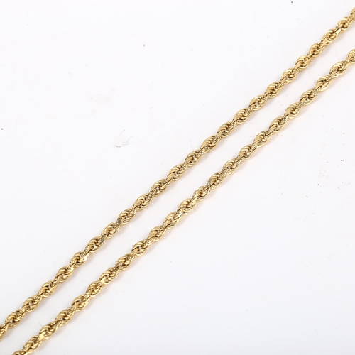 120 - A Continental 14ct gold rope twist chain necklace, necklace length 46cm, 6.3g