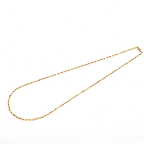 120 - A Continental 14ct gold rope twist chain necklace, necklace length 46cm, 6.3g