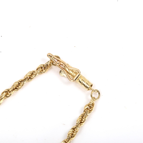 120 - A Continental 14ct gold rope twist chain necklace, necklace length 46cm, 6.3g