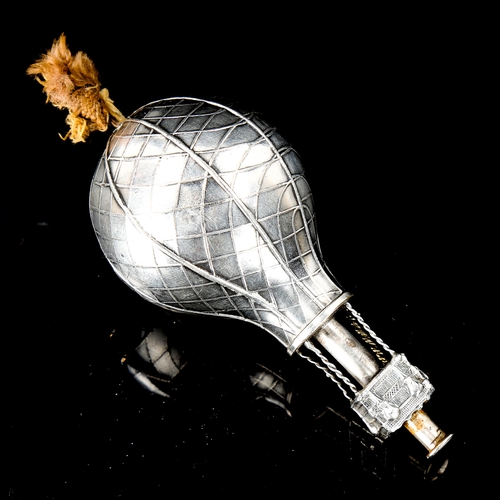 133 - WMF - a novelty silver plated hot air balloon servant's bell push, early 20th century, length 9cm