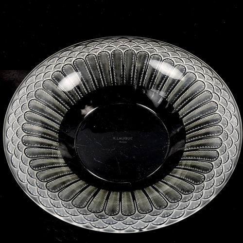 1004 - RENE LALIQUE - a Jaffa design glass bowl, circa 1931, etched signature, diameter 31.5cm